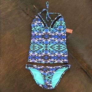 Arizona Jean Company Blue and Black Bikini Set